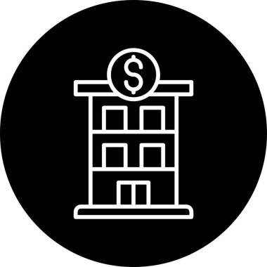 Banka web simgesi basit illüstrasyon 