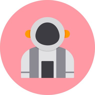 astronot adam simgesi vektör illüstrasyonu