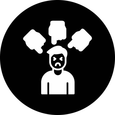 Zorbalık web simgesi vektör illüstrasyonu