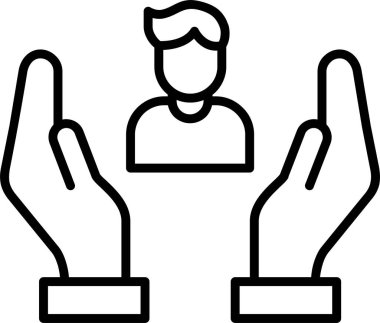 İnsani Yardım Simgesi Vektör İllüstrasyonu 