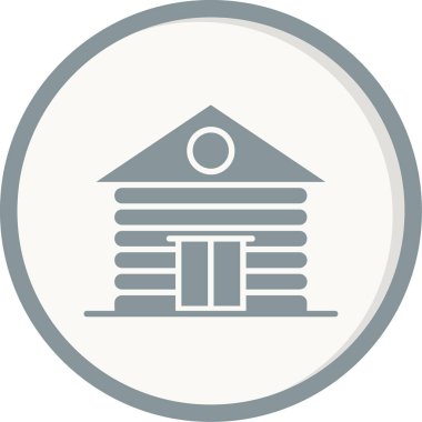 Kabin web simgesi basit tasarım 