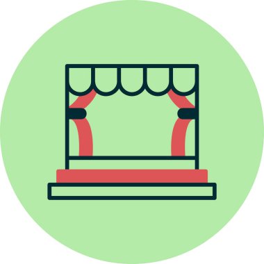 sahne web simge vektör çizim