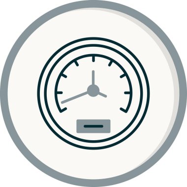 Speedometer web simgesi, vektör illüstrasyonu