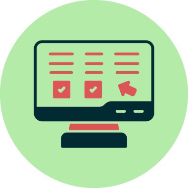 Çevrimiçi Ders modern simgesinin vektör illüstrasyonu