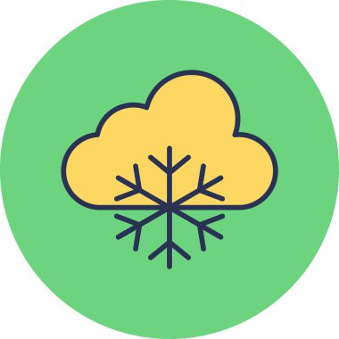 Hava serin. Web simgesi vektör illüstrasyonu