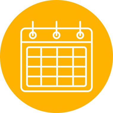 Minimalist bir tasarımda bir takvim simgesinin vektör illüstrasyonuName.