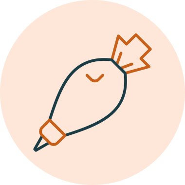 Pasta poşeti web simgesi, basit vektör illüstrasyonu