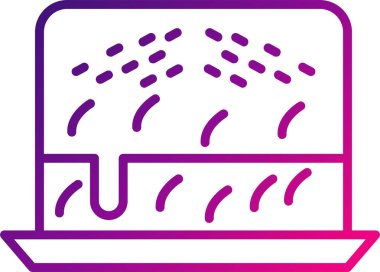 Brownie tatlı ikonu, vektör illüstrasyonu