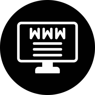 Web sitesi simgesi, vektör illüstrasyonu basit tasarım