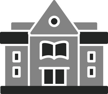 Kütüphane. Web simgesi basit illüstrasyon