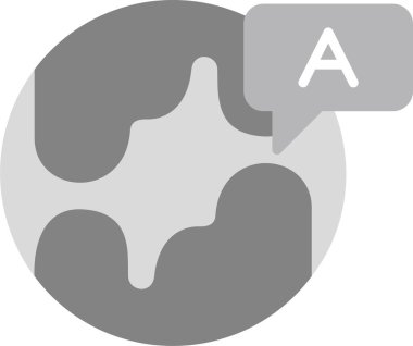 Dil işareti simgesi, basit vektör illüstrasyonu