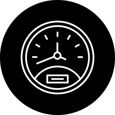 Speedometer web simgesi, vektör illüstrasyonu