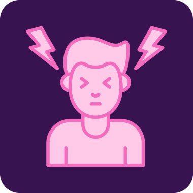 Anksiyete web simgesi vektör illüstrasyonu