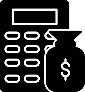 Bütçe simgesinin temel doğrusal resmi