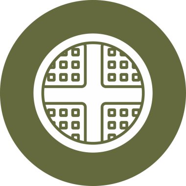 Waffle web simgesi, basit vektör illüstrasyonu 