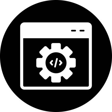 Web ayarı simgesi, vektör illüstrasyonu 