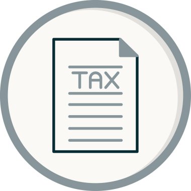 Web arayüzü için soyut bir vergi belgesini gösteren vektör sanatı.