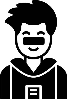 erkek avatar simge vektör çizim 