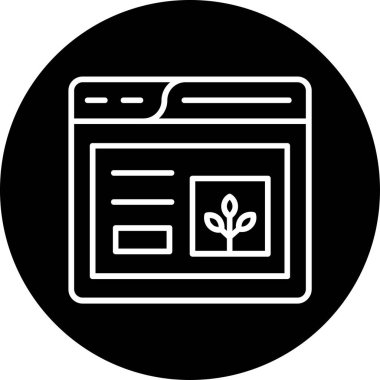 Web sitesi simgesi, vektör illüstrasyonu basit tasarım