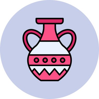 Vazo. Web simgesi basit illüstrasyon