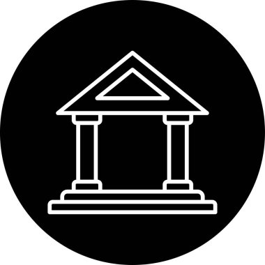 Banka web simgesi basit illüstrasyon 