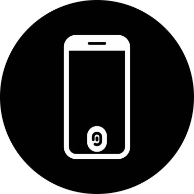 Akıllı telefon simgesinin basit tasarımı, vektör biçimi illüstrasyonu
