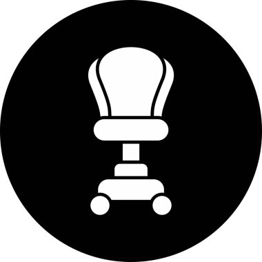 Koltuk ikonu vektörü. ince çizgi işareti