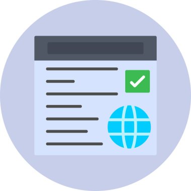 Web tarayıcı simgesi, vektör illüstrasyonu