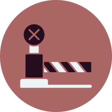 Bariyer. Web simgesi basit illüstrasyon 