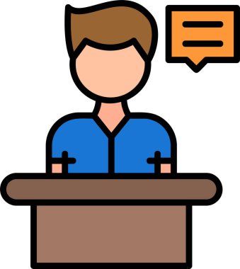 Tanık Web simgesi vektör illüstrasyonu