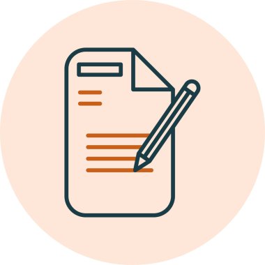 belge simgesi, vektör illüstrasyonu basit tasarım