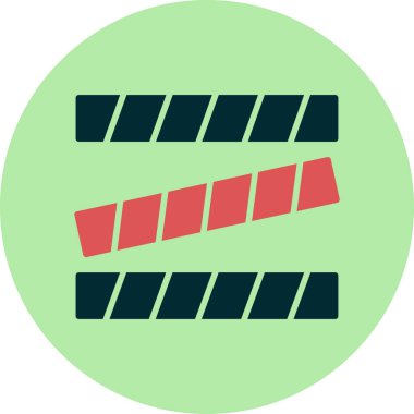 Polis Çizgisi Web simgesi vektör illüstrasyonu