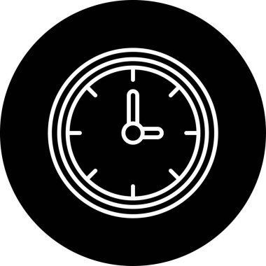 Saat web simgesi, vektör illüstrasyonu