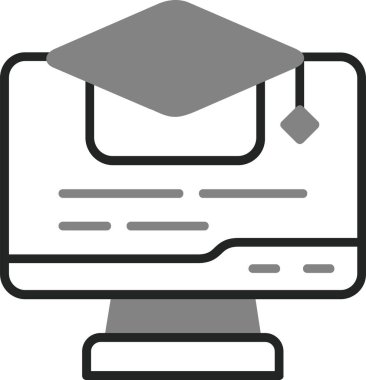 Öğrenmek. Web simgesi vektör illüstrasyonu