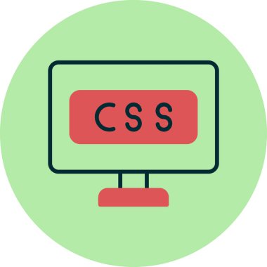 Css simgesinin basit vektör illüstrasyonu