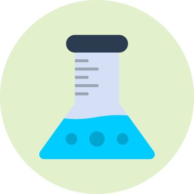 Kimyasal matara simgesi, vektör çizimi basit tasarım