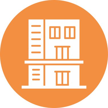 Ofis binası Web simgesi basit illüstrasyon