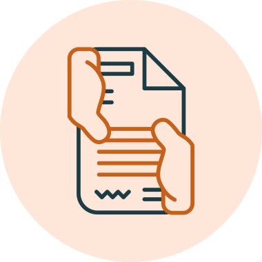 belge simgesi, vektör illüstrasyonu basit tasarım