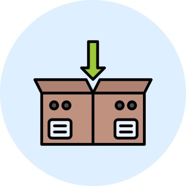 paket web simgesi vektör illüstrasyonu