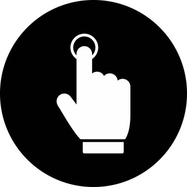 Web simgesine tıklayın, basit illüstrasyon