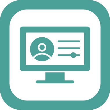 Web kullanıcı simge vektör çizim