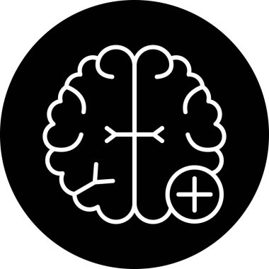 beyin ikonu vektör illüstrasyonu