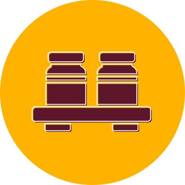 İki kavanoz kutsal kişilerin resmi, vektör çizim 