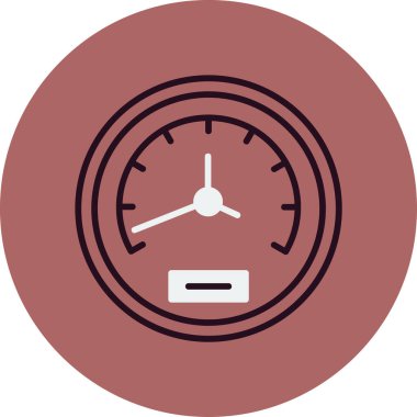 Speedometer web simgesi, vektör illüstrasyonu
