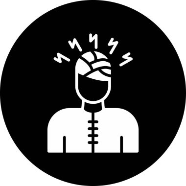 Yaralanma web simgesi vektör çizimi