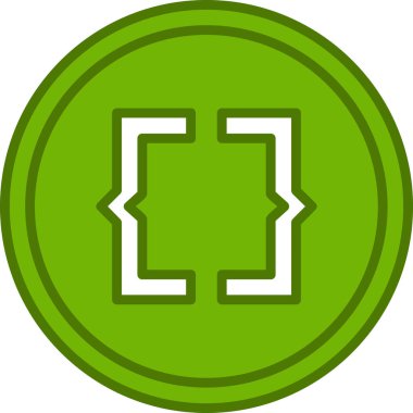 Parantez web simgesi vektör illüstrasyonu