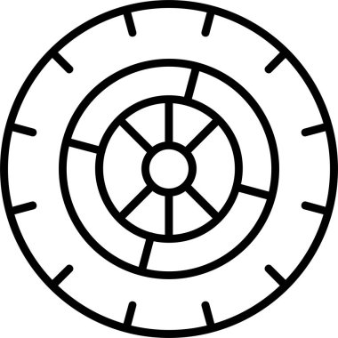 Tekerlek. Web simgesi basit illüstrasyon 