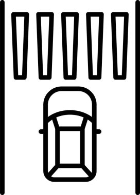 Zebra Geçidi. Web simgesi basit illüstrasyon