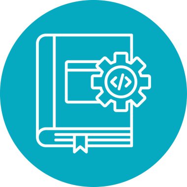 Öğrenmek. Web simgesi vektör illüstrasyonu