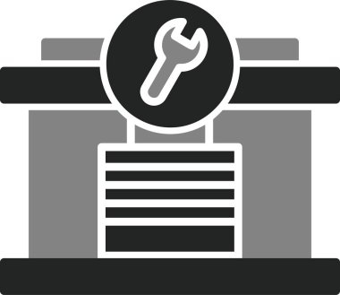 Araba servisi onarım ikonu vektör illüstrasyonu